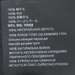 Pre Owned Prada Navy Blue Wool Drill Oversized Shirt S