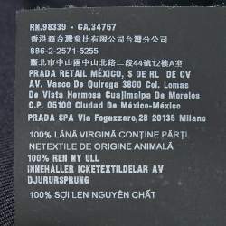 Pre Owned Prada Navy Blue Wool Drill Oversized Shirt S