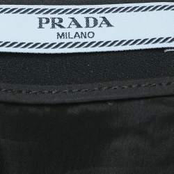 Prada Black Crystal Studded Crepe Mini Skirt S