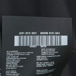 مملوكة مسبقًا Prada Black Nylon Belted Puffer Coat M