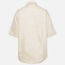 Prada Beige Denim Button Front Oversized Shirt L