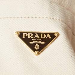 Prada Beige Denim Button Front Oversized Shirt L