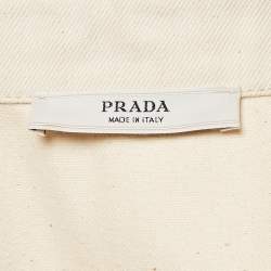 Prada Beige Denim Button Front Oversized Shirt L