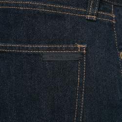 Pre Owned Prada Navy Blue Denim Low Rise Jeans L Waist 35"