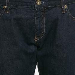 Pre Owned Prada Navy Blue Denim Low Rise Jeans L Waist 35"