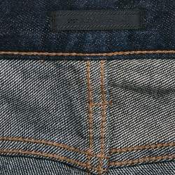 Pre Owned Prada Navy Blue Denim Low Rise Jeans L Waist 35"