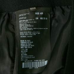 Pre Owned تنورة برادا صوف سوداء مزينة ملفوفة مقاس صغير (سمول)