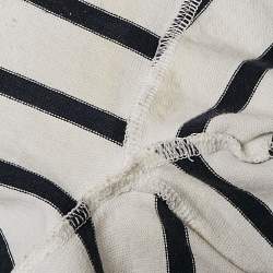 Prada White/Blue Stripe Cotton Knit Top L