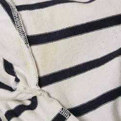 Prada White/Blue Stripe Cotton Knit Top L