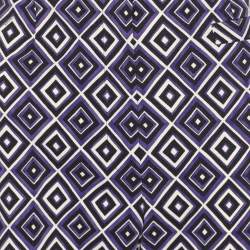 Prada Purple Diamond Print Silk And Wool Blend Pants M