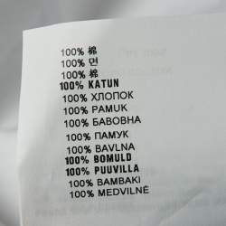 Pre Owned Prada White Cotton Triangle Logo Detail Sleeveless Top S