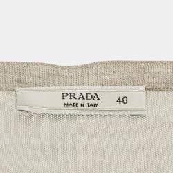 Prada Green Knit Round Neck Tank Top S