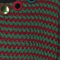 Prada Green/Burgundy Tweed Mirror Jacket M