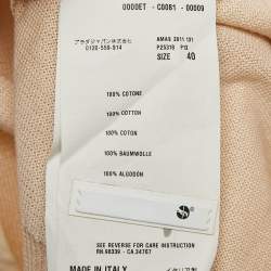 Prada Beige Cotton Knit Tie-Up Cardigan S