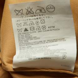 Pre Owned فستان برادا بني كاكي قطن مطاطي بتفاصيل مزخرفة مقاس متوسط - ميديم