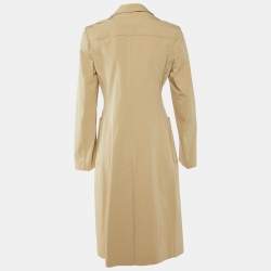 Prada Light Brown technical Jersey Button Front Coat M