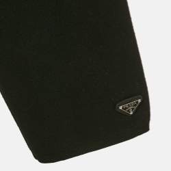 Prada Black Wool Blend Jersey Fitted Bermuda Shorts XS