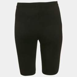 Prada Black Wool Blend Jersey Fitted Bermuda Shorts XS