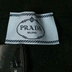 Prada Black Wool Blend Jersey Fitted Bermuda Shorts XS