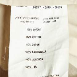 Prada Sport Cream Cotton Double Breasted Coat L