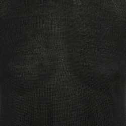 Prada Grey Knit Long Sleeve Open Back Sweater M