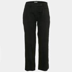 Prada Black Wool Blend Formal Trousers M