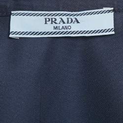 Prada Navy Blue Re-Nylon Shirt and Shorts Set S