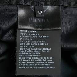 Prada Black Nylon Pouch Belted Mini Skirt M