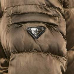 Prada Green Nylon Quilted Down Jacket M