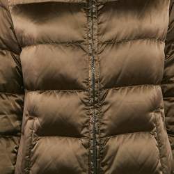 Prada Green Nylon Quilted Down Jacket M