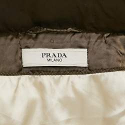 Prada Green Nylon Quilted Down Jacket M