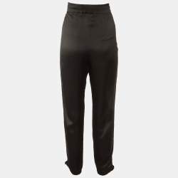 Prada Black Satin Trousers M