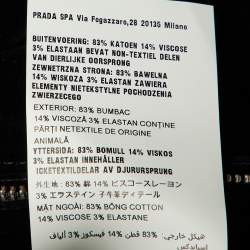 Pre Owned Prada Black Velvet Zip-Up Jacket M