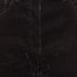 Pre Owned Prada Black Velvet Jeans M Waist 31" 