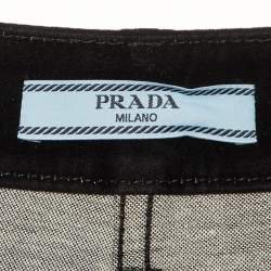 Pre Owned Prada Black Velvet Jeans M Waist 31" 