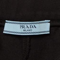 Prada Black Cotton Track Trousers M