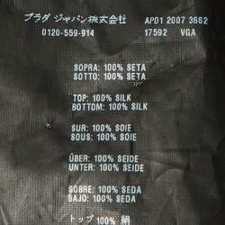 مملوكة مسبقًا Prada Black Organza Silk Tiered Midi Skirt M