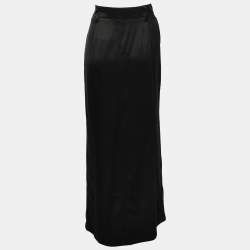 Prada Black Silk Maxi Skirt M