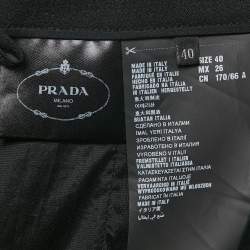 Prada Black Crepe Pencil Skirt S