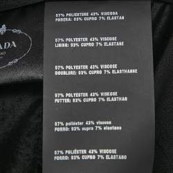 Prada Black Crepe Pencil Skirt S