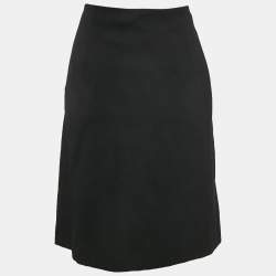 Prada Black Crepe Pencil Skirt S