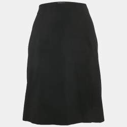 Prada Black Crepe Pencil Skirt S