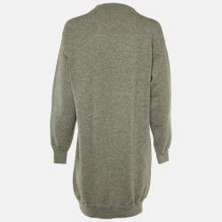 Prada Grey Cashmere Knit Sweater Dress S