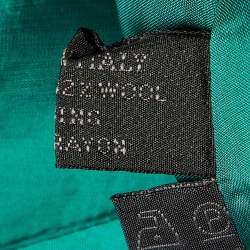 Prada Green Silk Blend Blended Midi Dress M