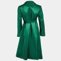Prada Green Silk Blend Blended Midi Dress M