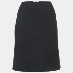 Prada Black Crepe Short Skirt M