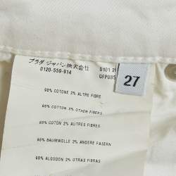 Prada White Denim Contour Fit Jeans M Waist 27"