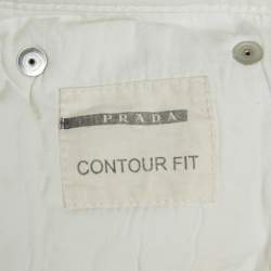 Prada White Denim Contour Fit Jeans M Waist 27"