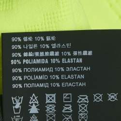 Prada Neon Green Textured Jersey Zip-Up Jacket S