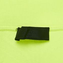 Prada Neon Green Textured Jersey Zip-Up Jacket S